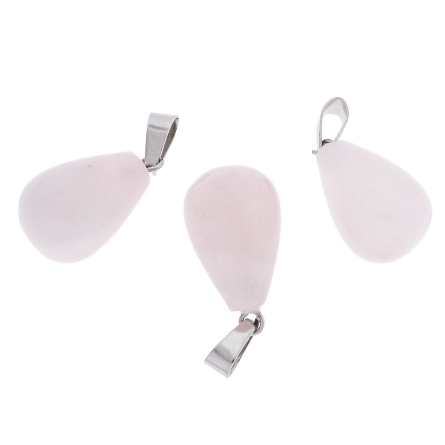 2 charmes de pierres précieuses en forme de larme Unakite - GEM063