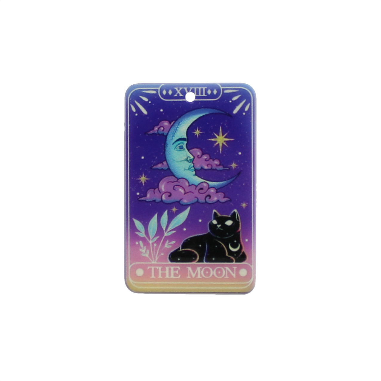 2 The Moon Tarot Card Acrylic Charms - K013