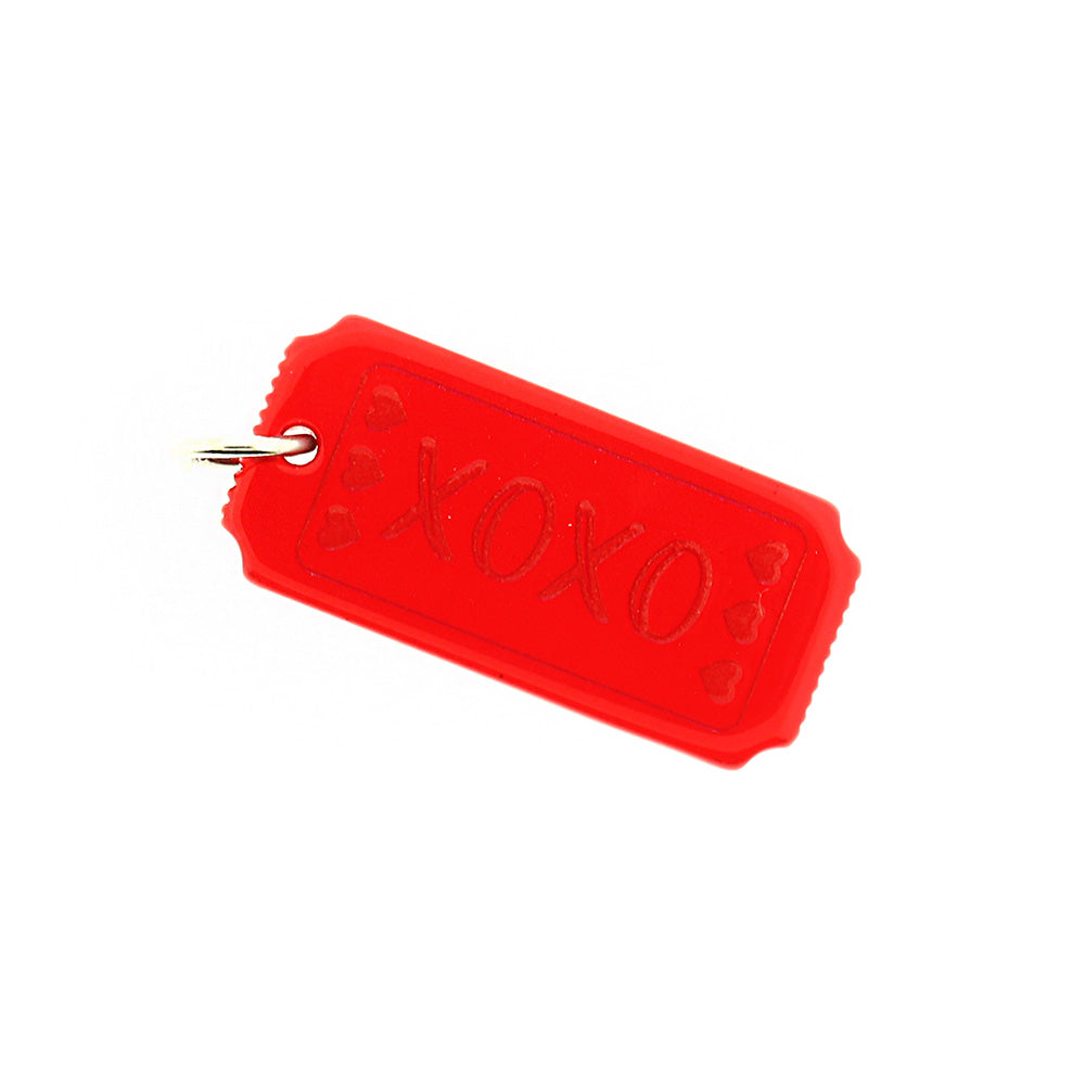 2 XOXO Ticket Resin Charms - K700