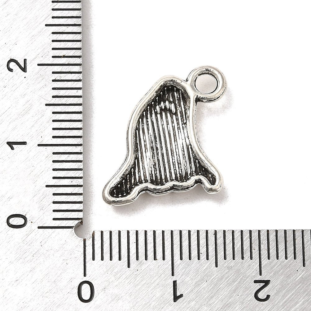 20 Ghost Antique Silver Tone Charms - SC128