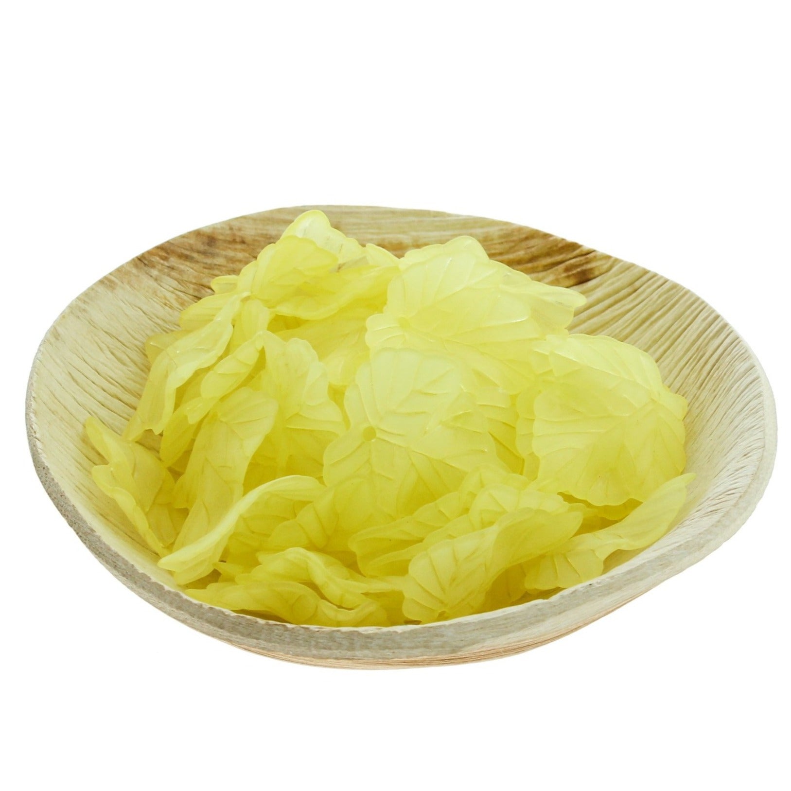 25 Leaf Acrylic Charms 2 Sided - Frosted - Choose Your Color!