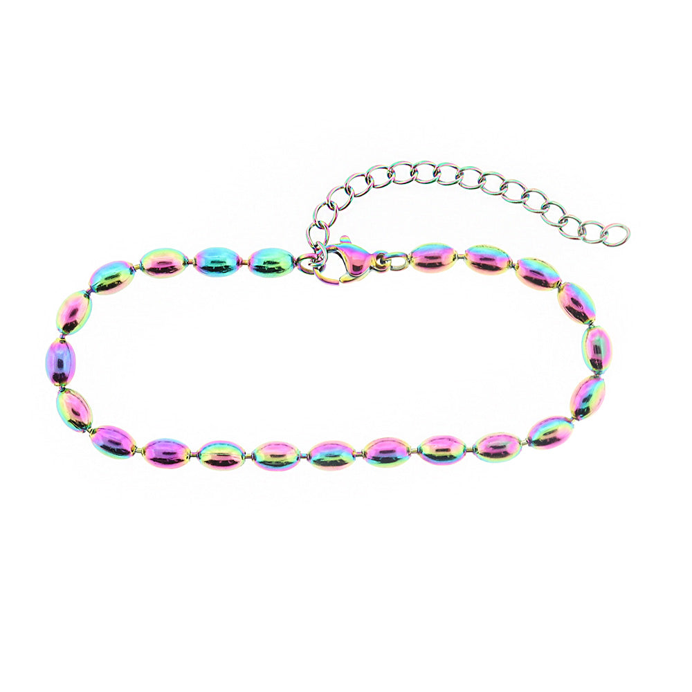 304 Stainless Steel Ball Chain Bracelet 6.69" - 4mm - 1 Bracelet - Choose Your Tone