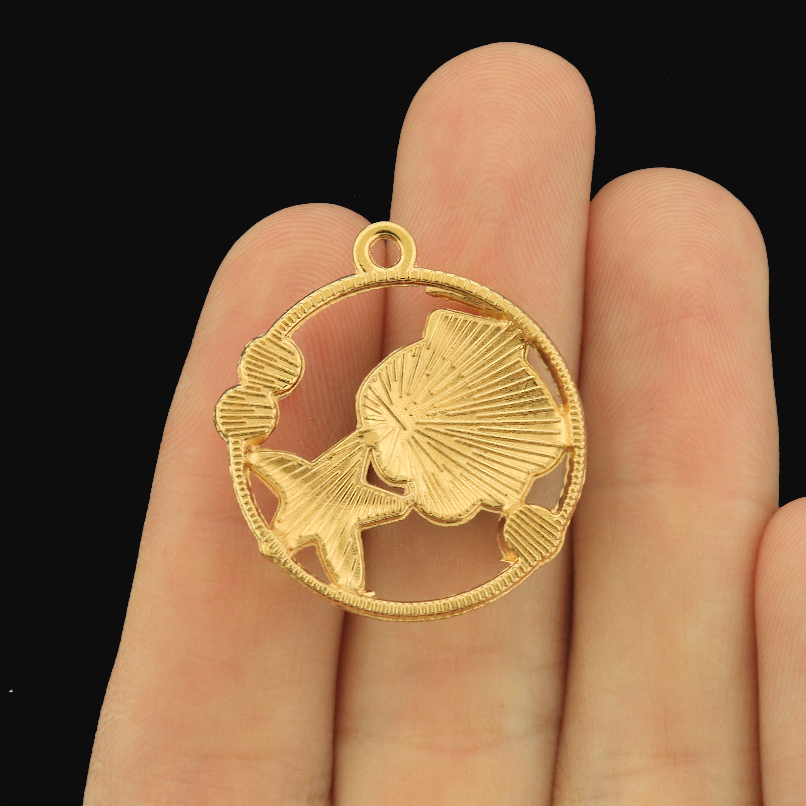 4 Beach Gold Tone Enamel Charms - Choose Your Color!