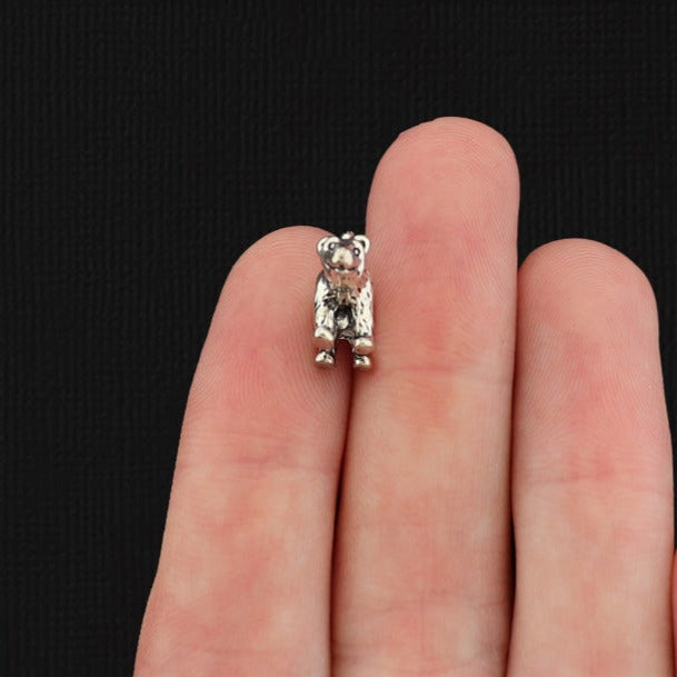 4 Bear Antique Silver Tone Charms 3D - SC2381