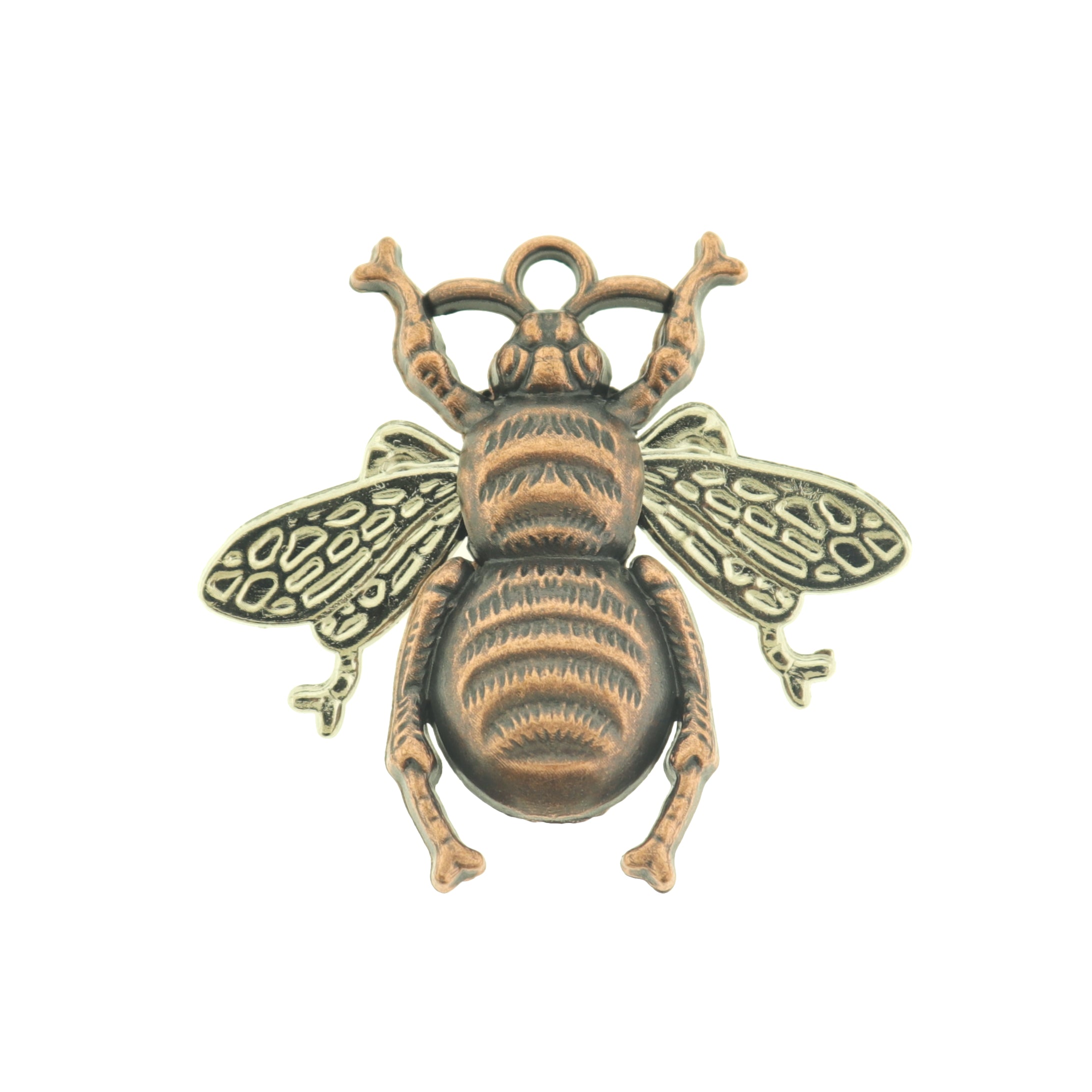 4 Bee Antique Copper Tone Charms - BC1319