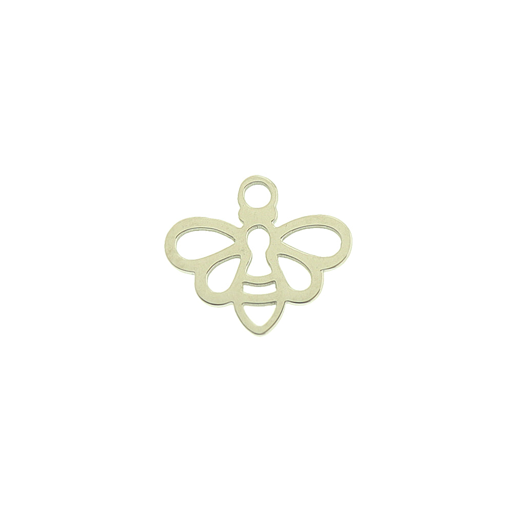 4 Bee Stainless Steel Charms 2 Sided - SSP689