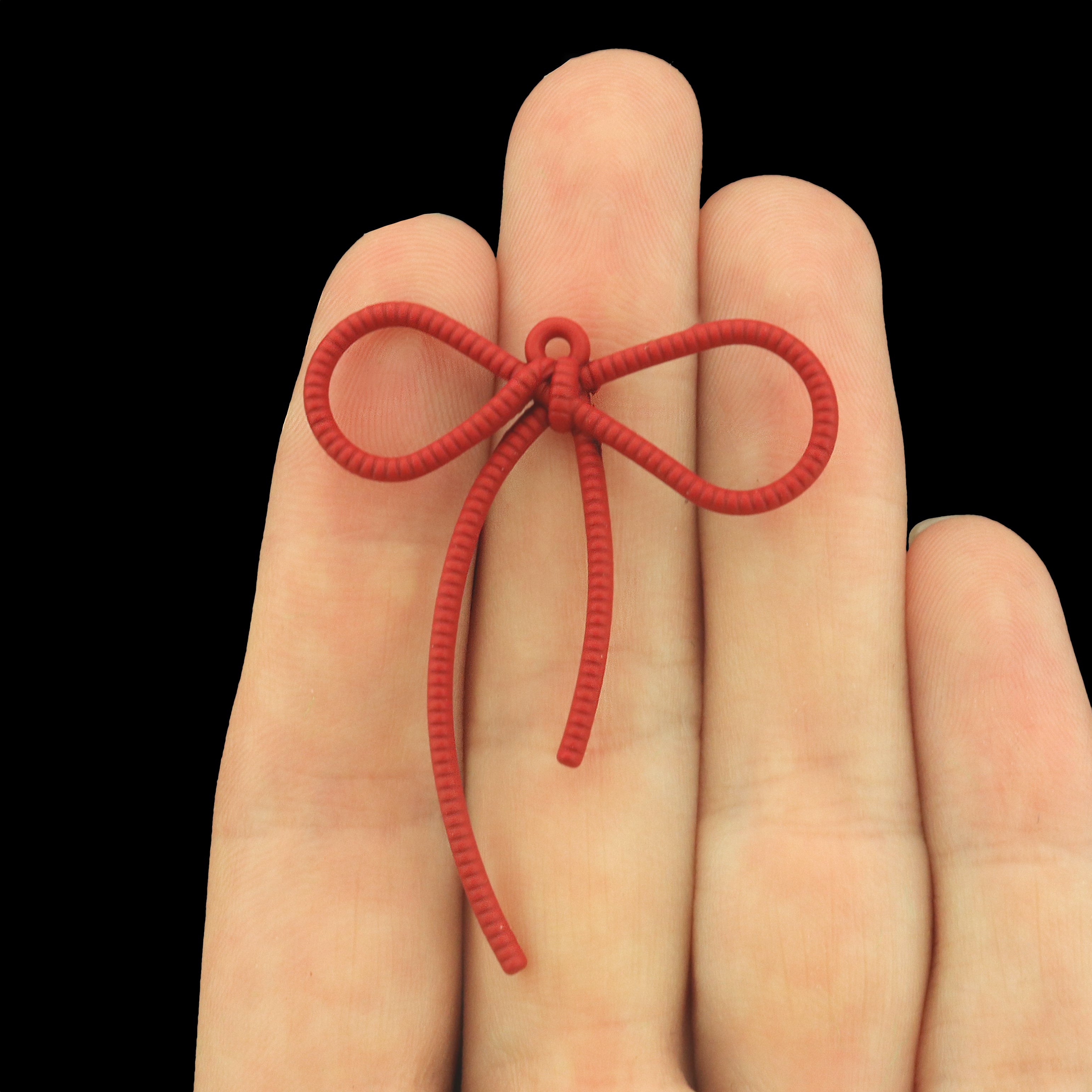 4 Bow Knot Pendant Charms - Choose Your Color!