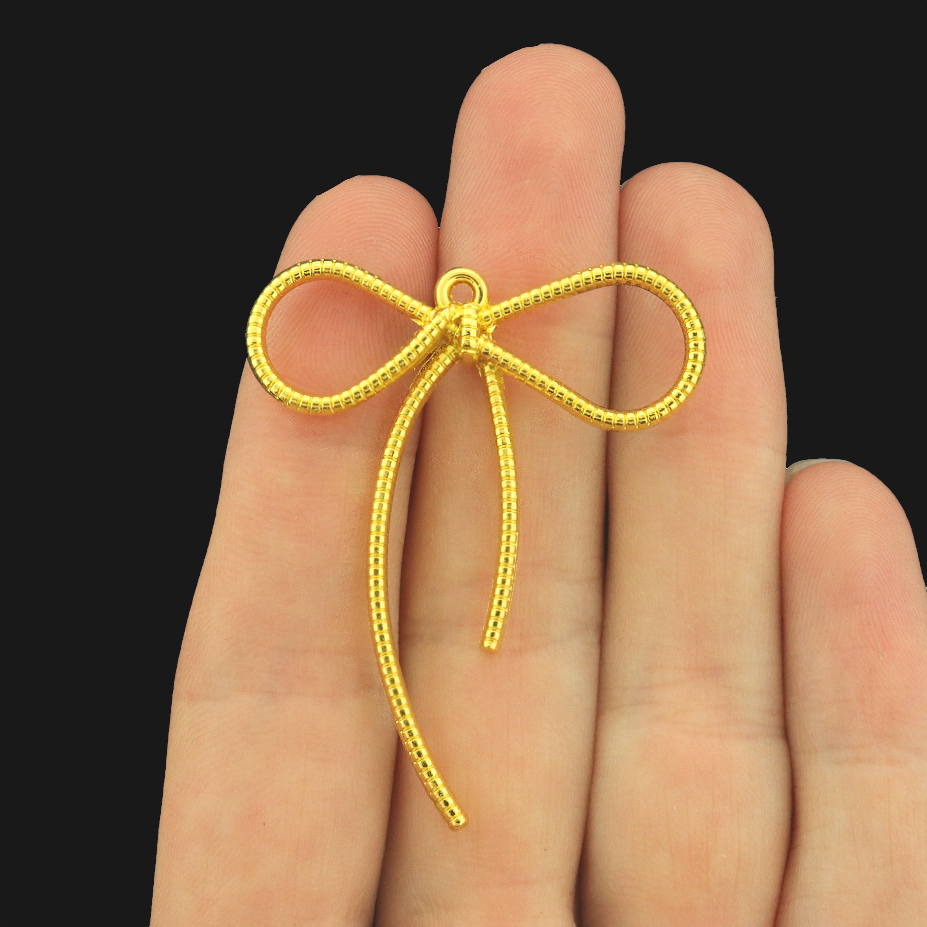 4 Bow Knot Pendant Charms - Choose Your Color!