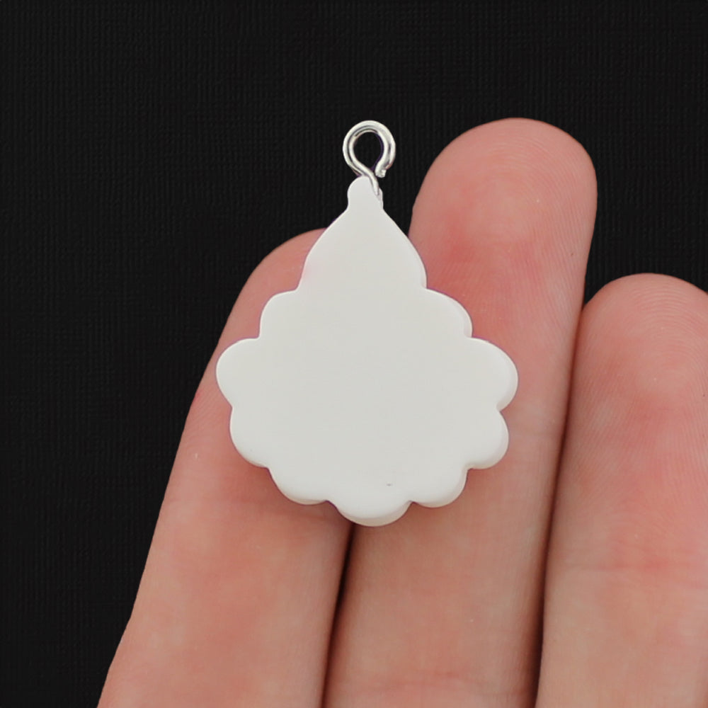 4 Christmas Santa Claus Resin Charms - K094