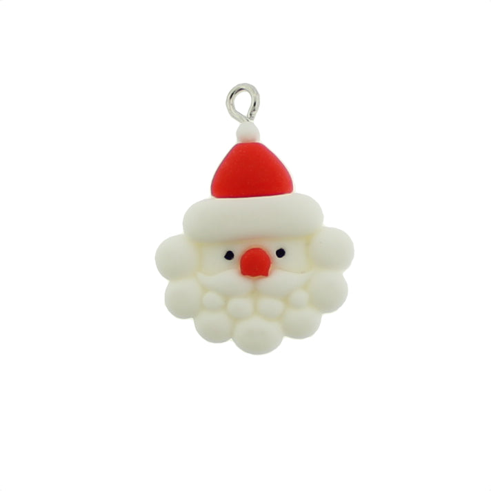 4 Christmas Santa Claus Resin Charms - K094