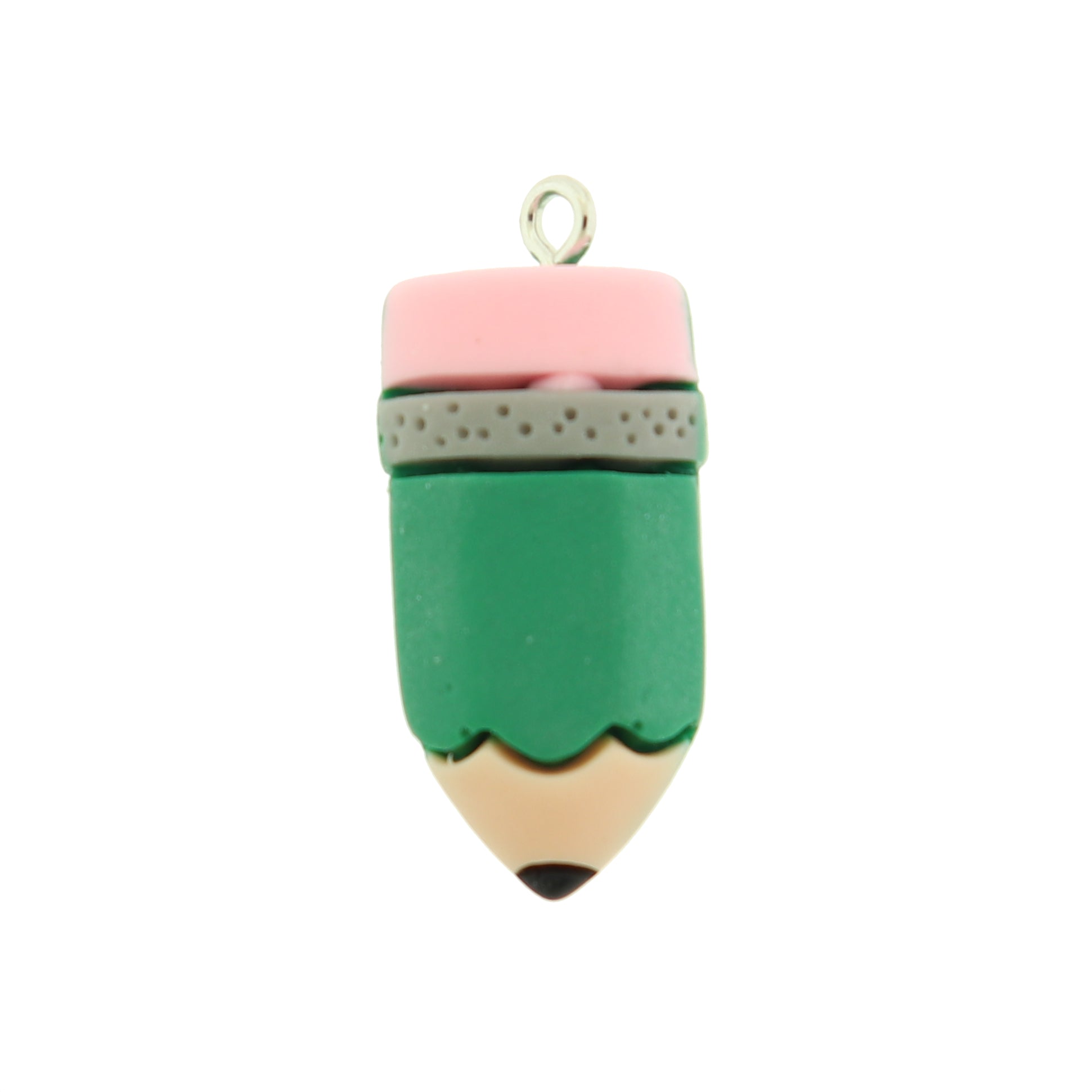 4 Green Pencil Resin Charms - K040