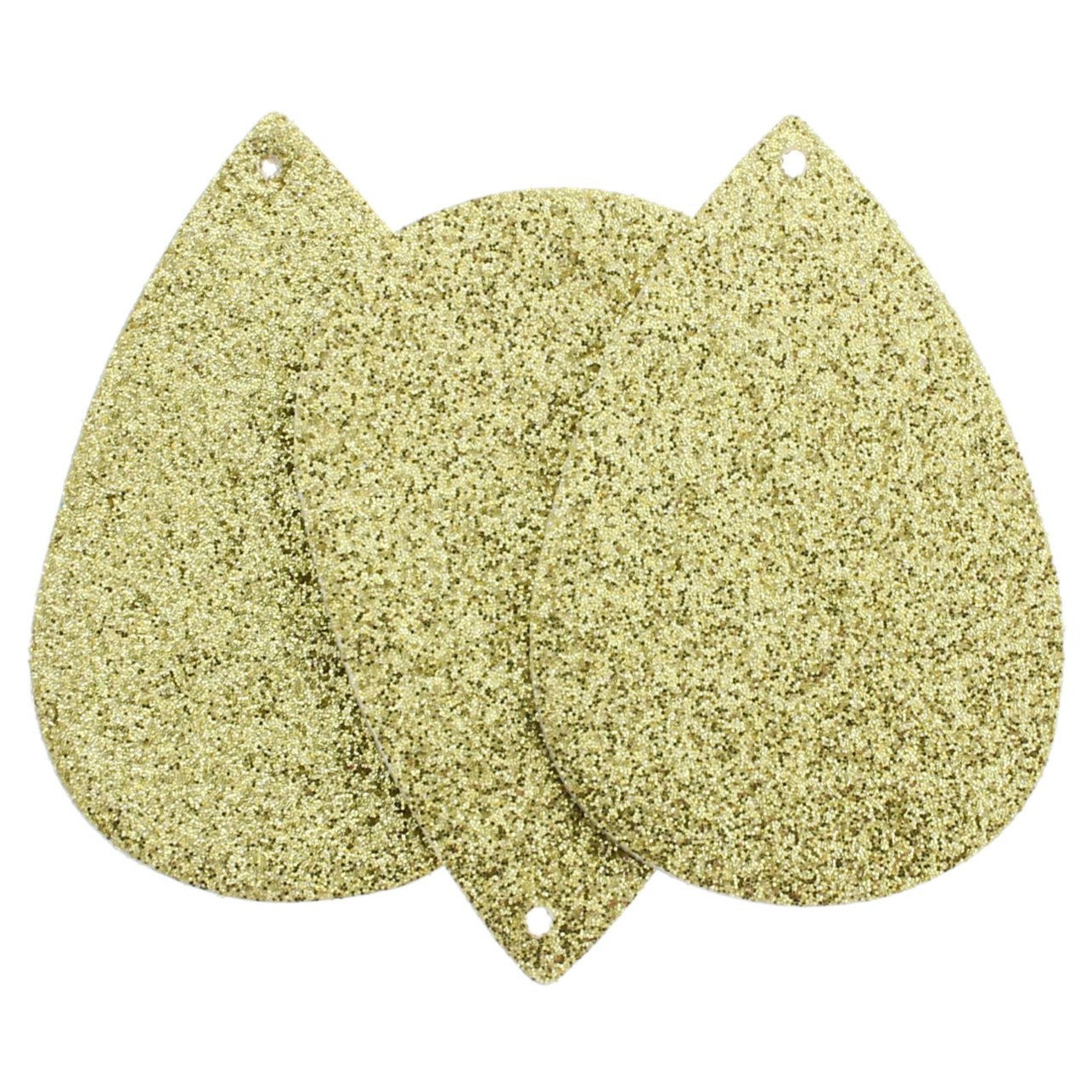 Pendentifs Larme Simili Cuir - Paillettes Fuchsia - 4 Pièces - LP233