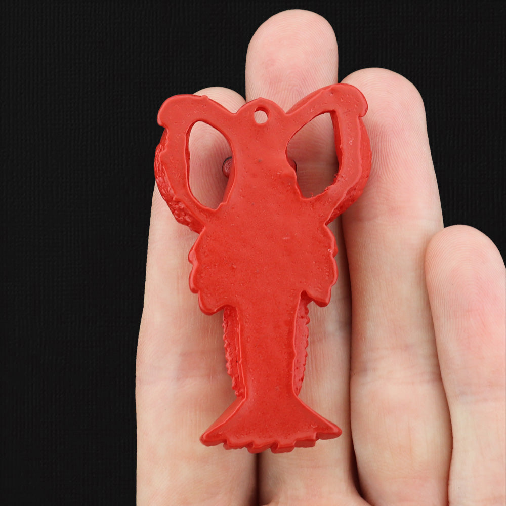 4 Lobster Resin Charms - K280