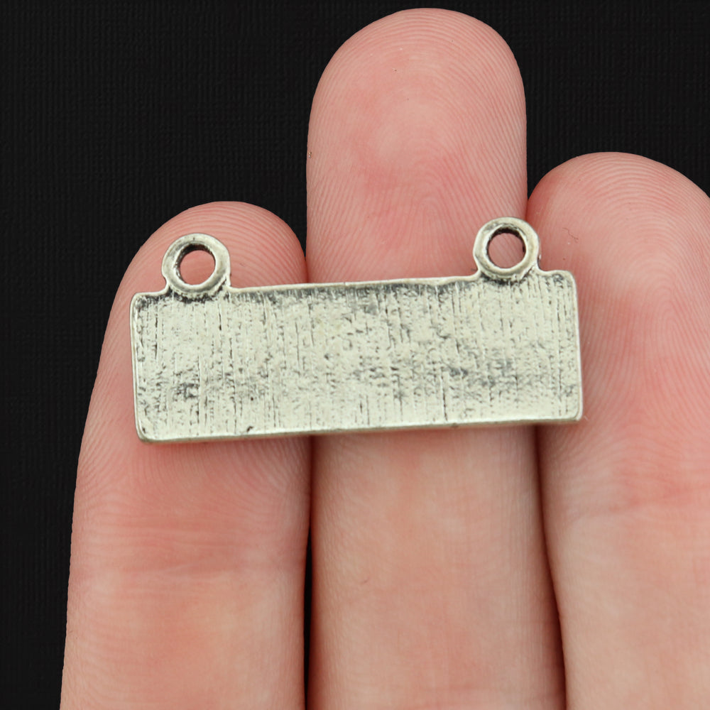 4 Moon Phase Forest Design Antique Silver Tone Connector Charms - SC312