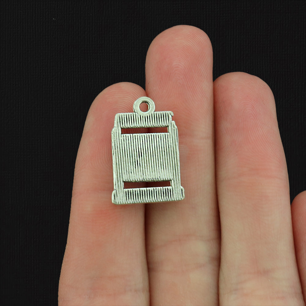 4 Quilting Antique Silver Tone Charms - SC5206