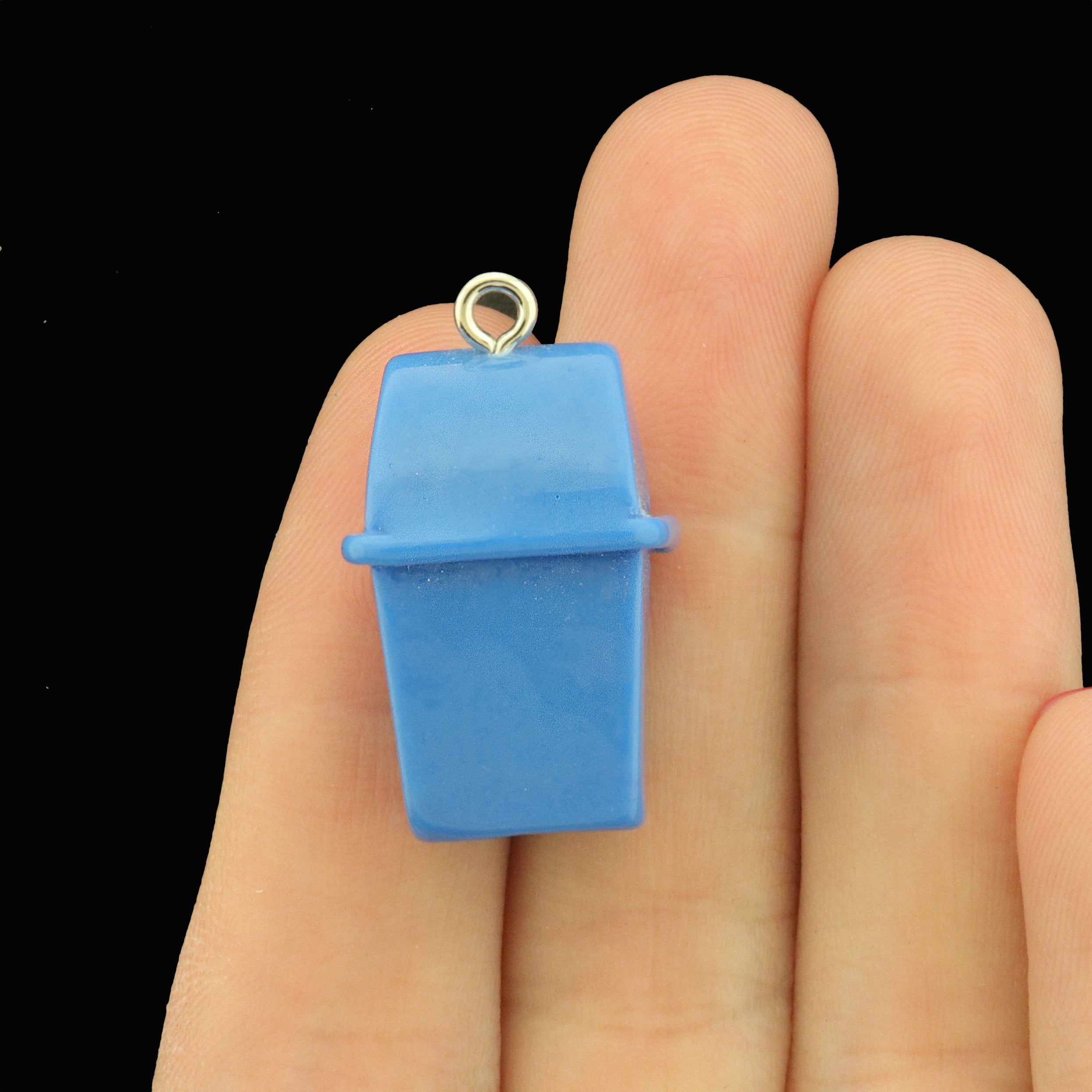 4 Recycling Bin Resin Charms 3D - Choose Your Color!