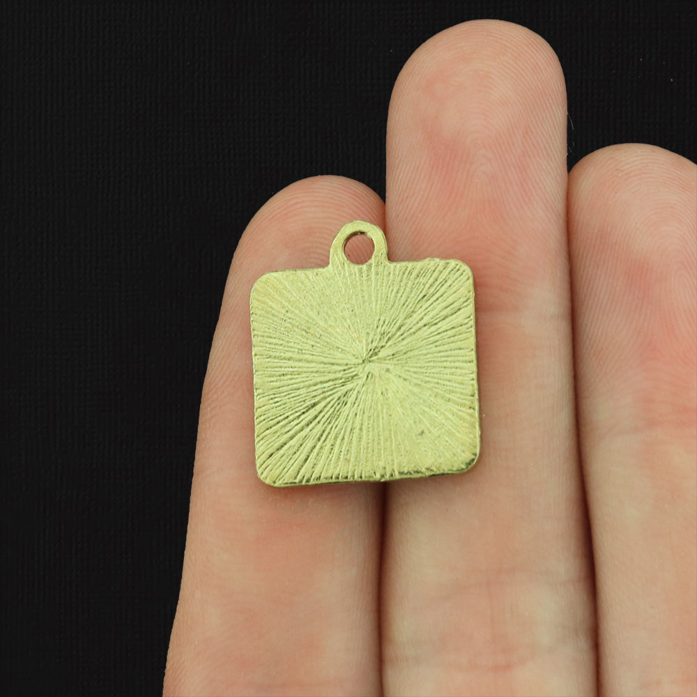 4 Retro Record Player Gold Tone Enamel Charms - E499