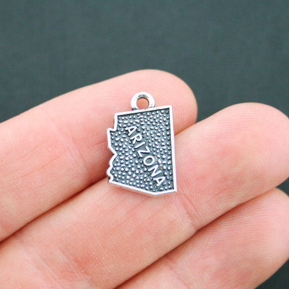 4 State Antique Silver Tone Charms - Choose Your State!