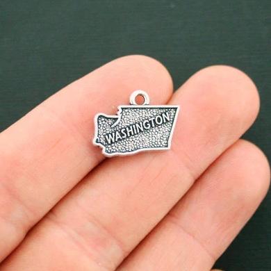 4 State Antique Silver Tone Charms - Choose Your State!