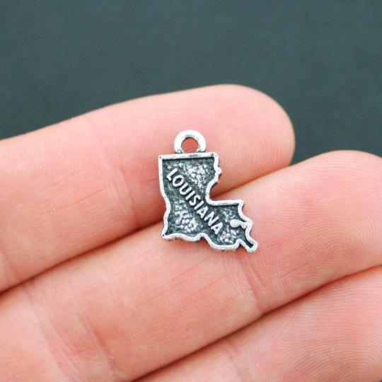 4 State Antique Silver Tone Charms - Choose Your State!