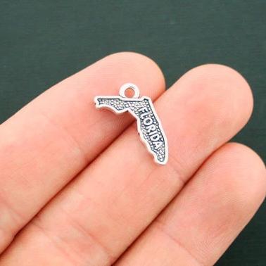 4 State Antique Silver Tone Charms - Choose Your State!