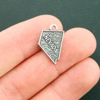 4 State Antique Silver Tone Charms - Choose Your State!