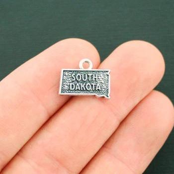 4 State Antique Silver Tone Charms - Choose Your State!