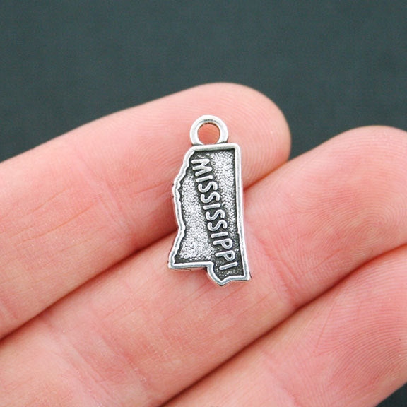4 State Antique Silver Tone Charms - Choose Your State!