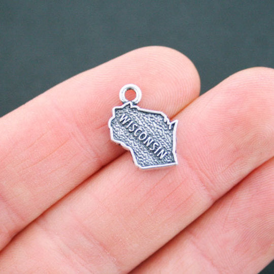 4 State Antique Silver Tone Charms - Choose Your State!