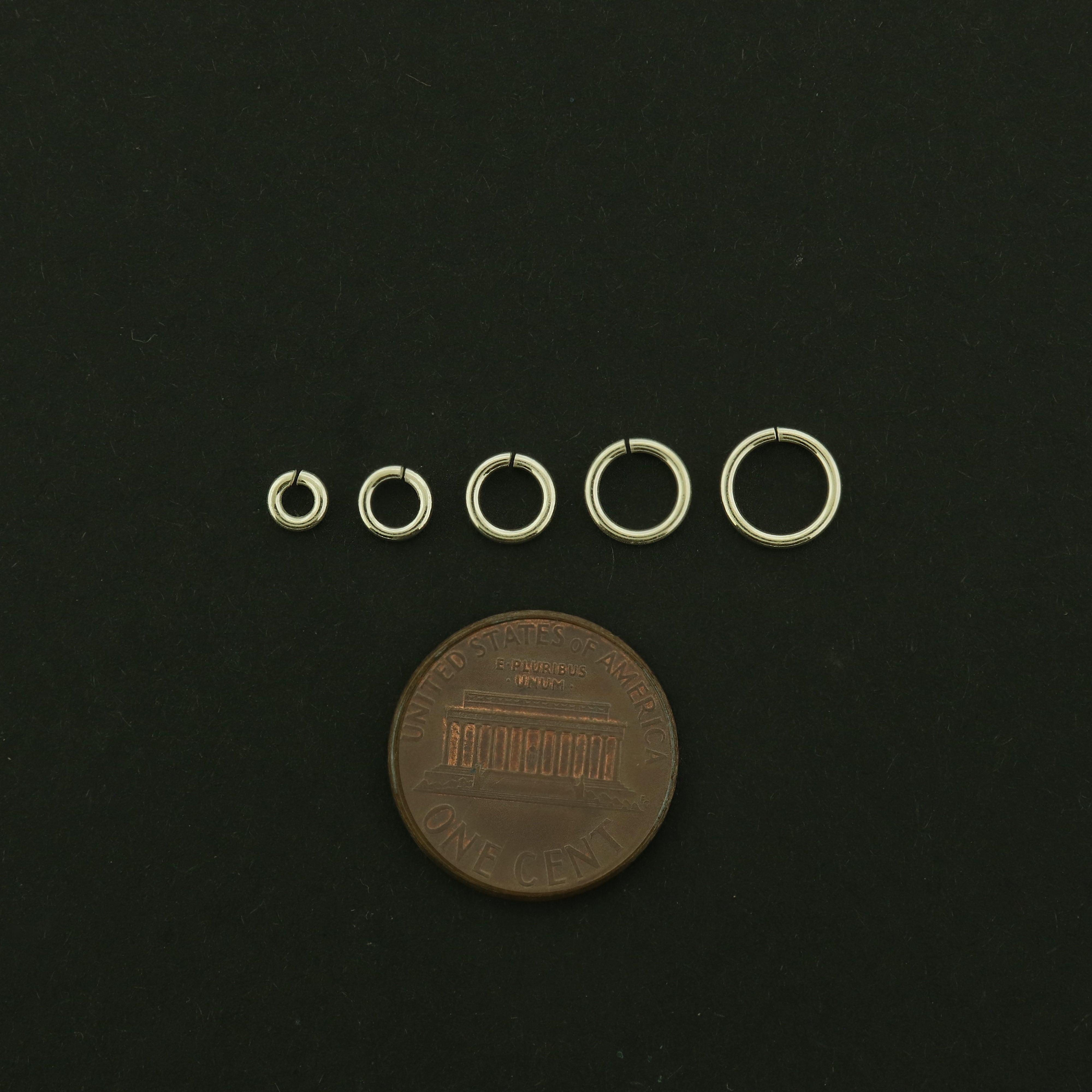 4 anneaux de jonction en argent sterling - Épais et robustes 1 mm / calibre 18 - Choisissez votre taille !