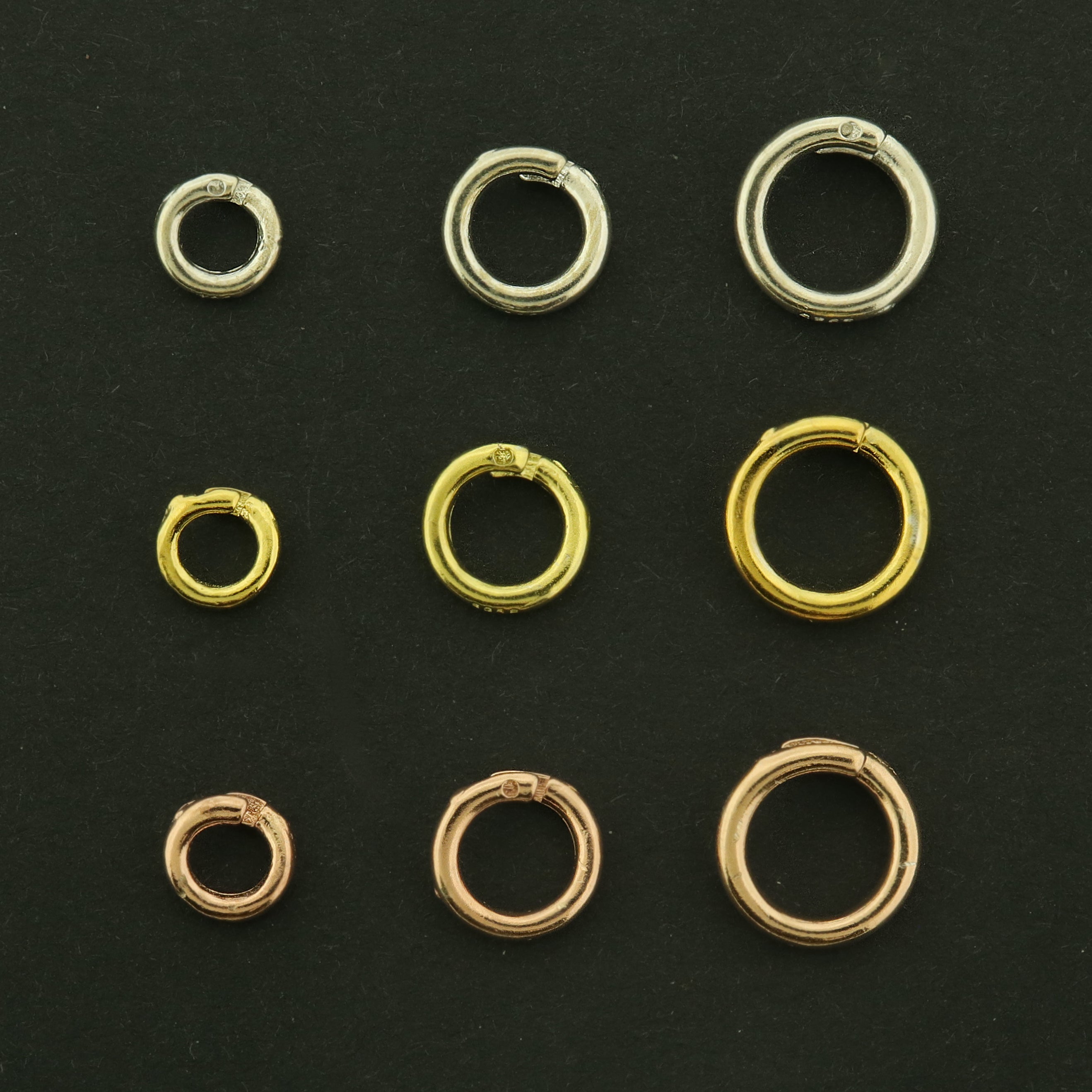 5 Sterling Silver Locking Jump Rings - Choose Your Size and Tone!