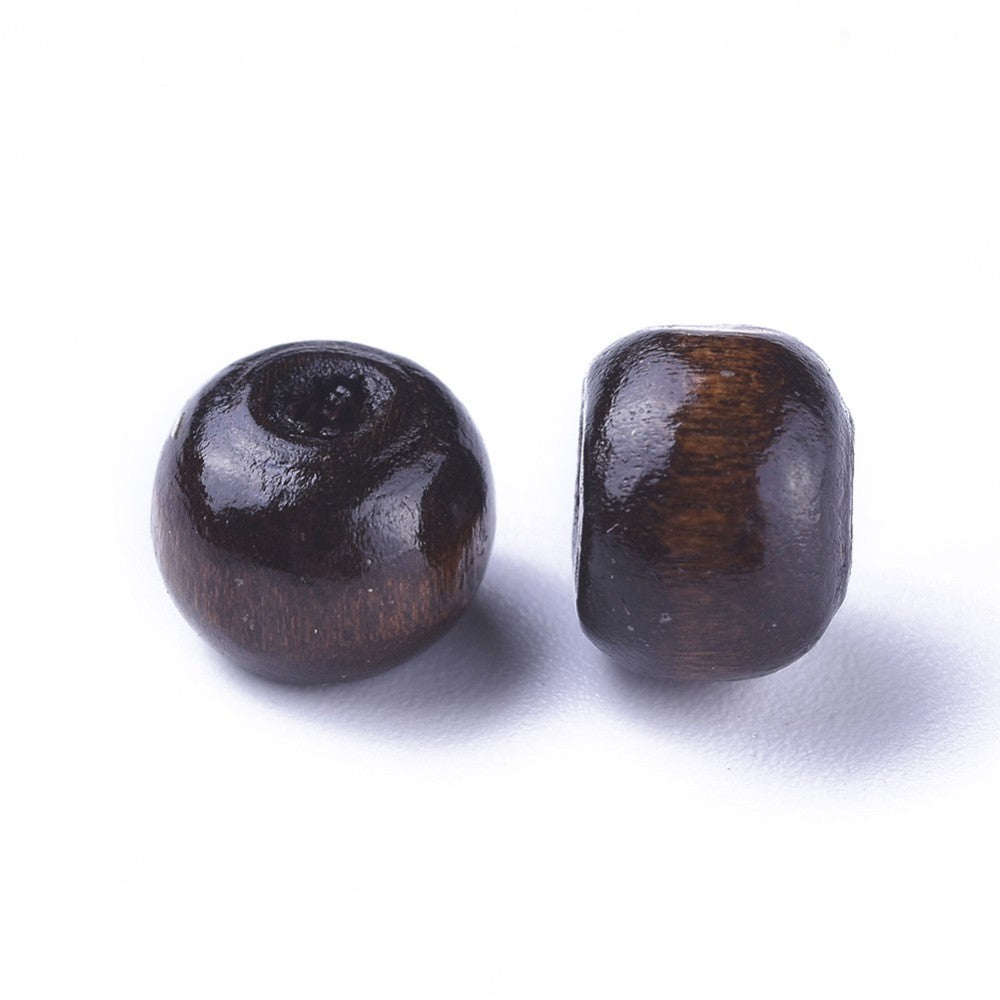 500 Coconut Brown Wood Beads - 6mm x 4mm - BD056