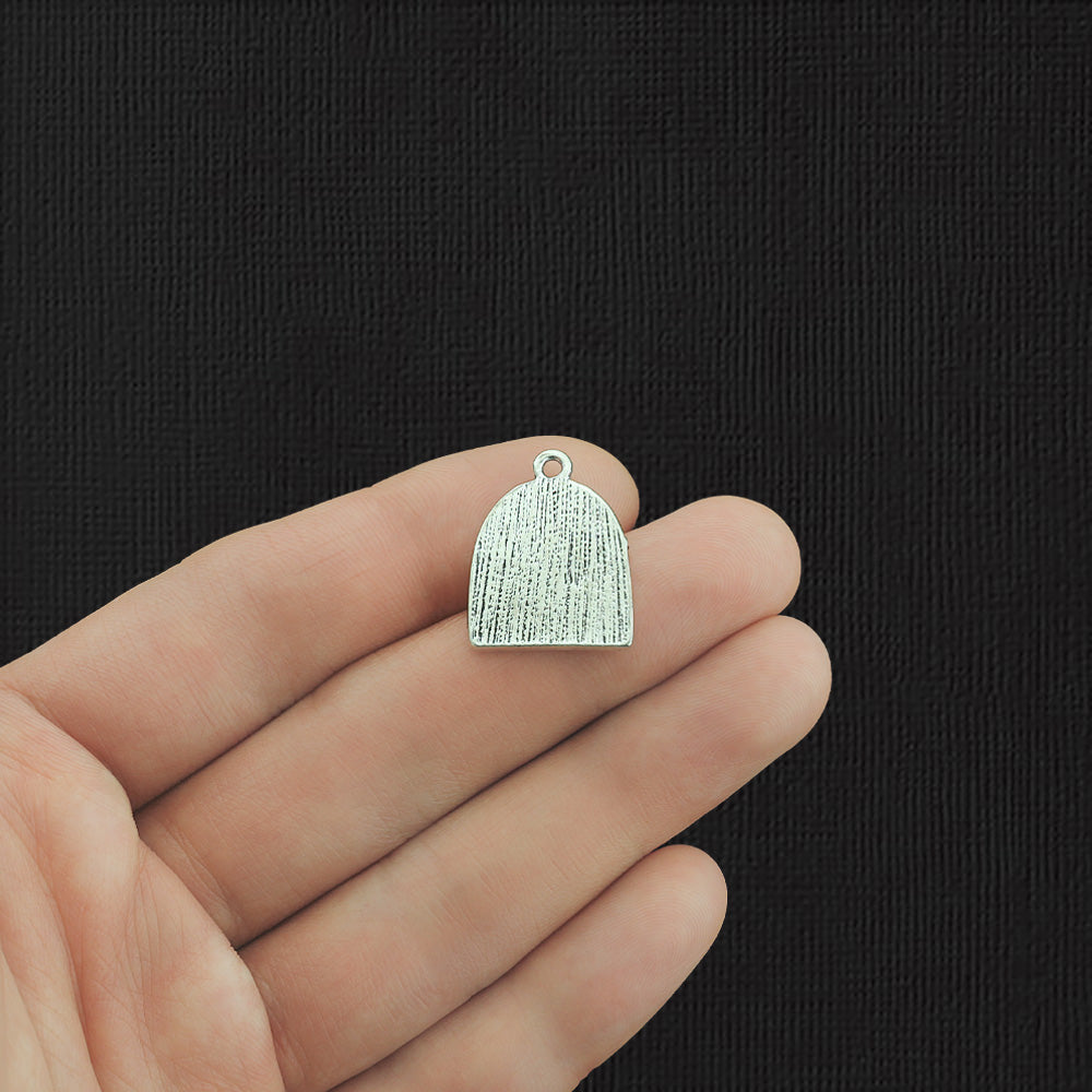 6 Christmas Nativity Scene Antique Silver Tone Charms - XC058