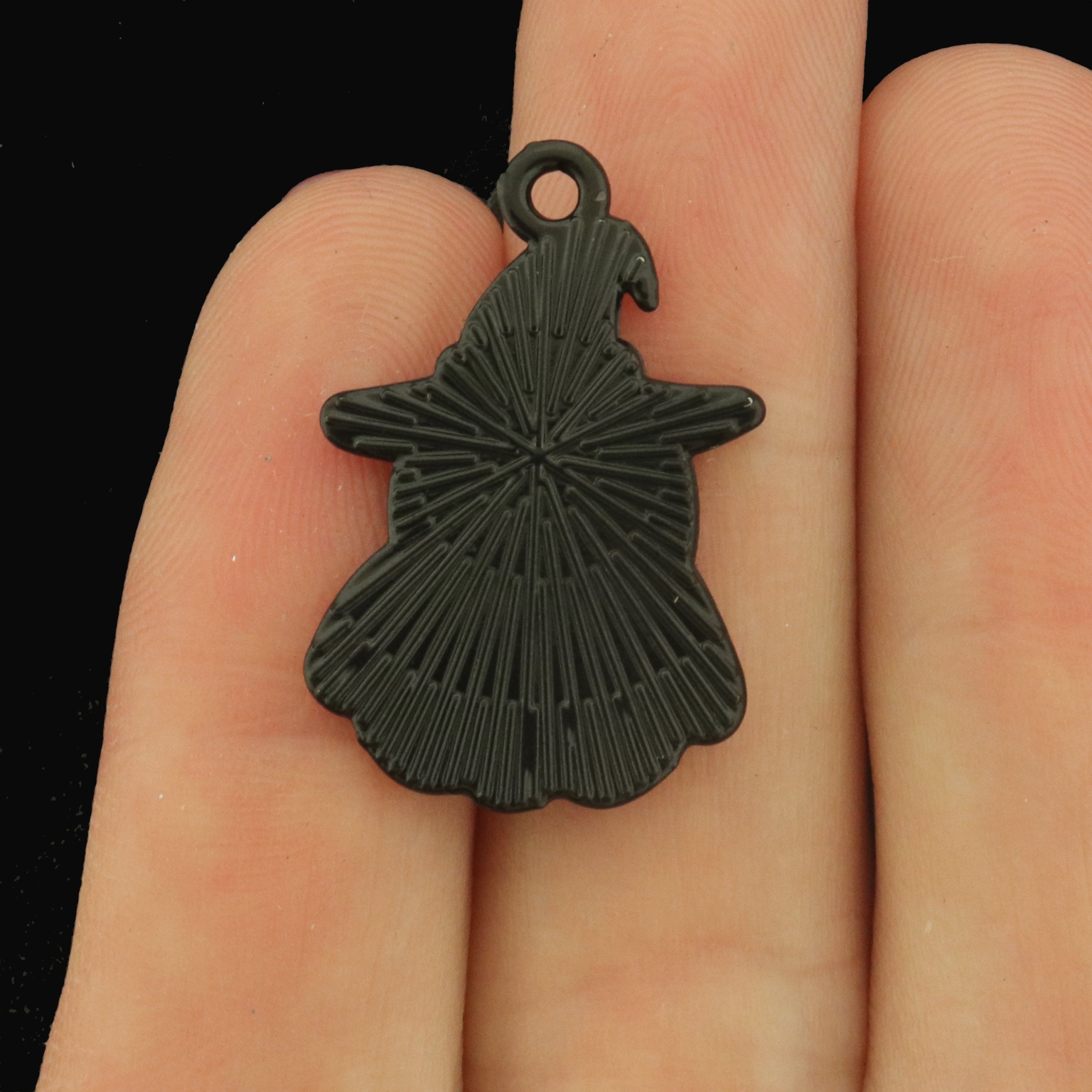 6 Ghost and Pumpkin Black Tone Enamel Charms - E1681