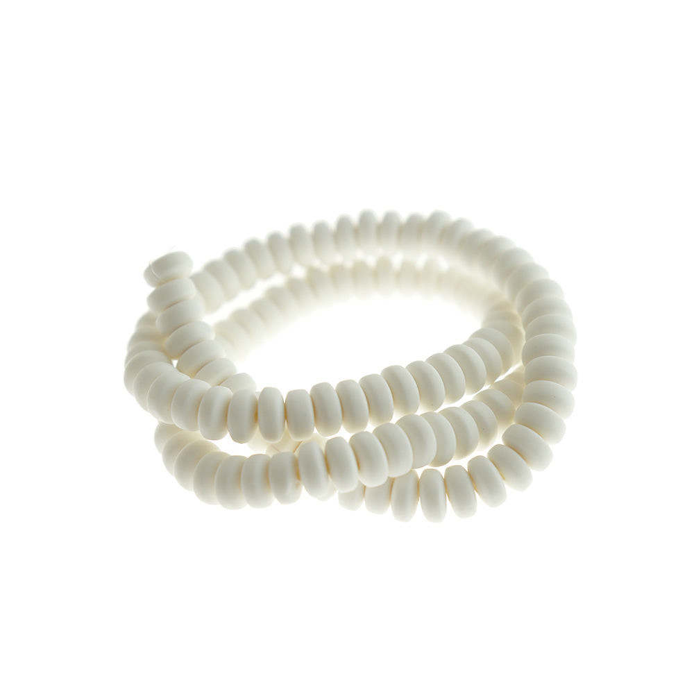 Abacus Polymer Clay Beads - 4mm x 7mm - 1 Strand 110 Beads - Choose Your Color!