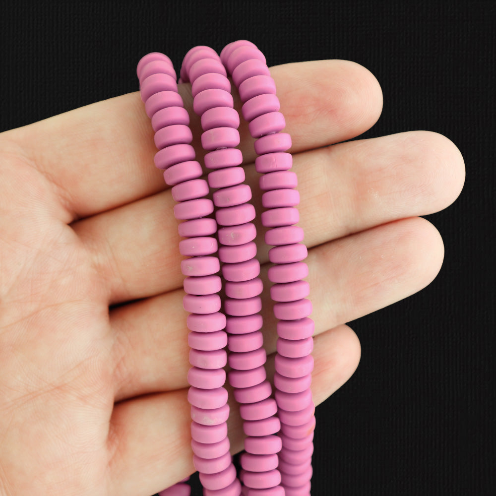 Abacus Polymer Clay Beads - 4mm x 7mm - 1 Strand 110 Beads - Choose Your Color!