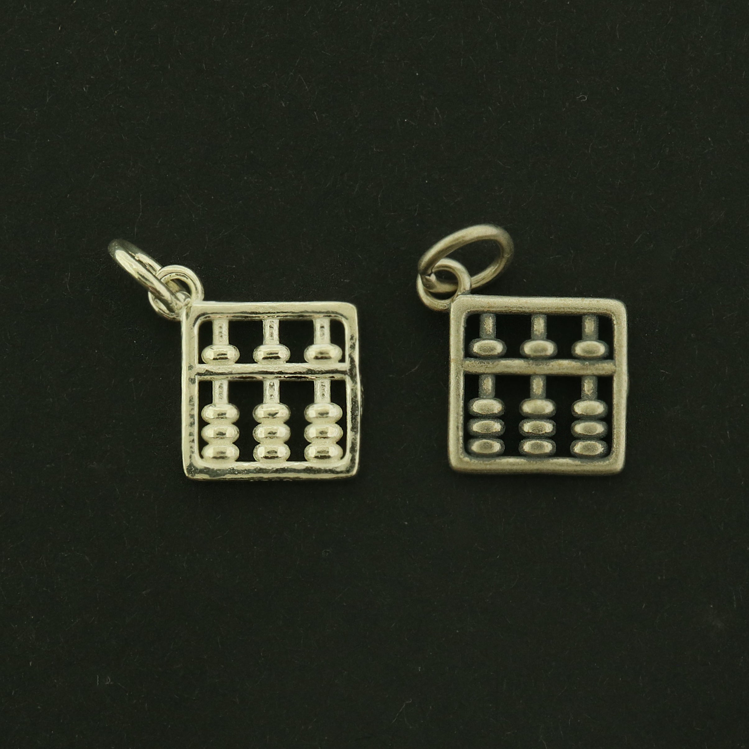 Abacus Sterling Silver Charm - Mathematics Pendant - Choose Your Tone!