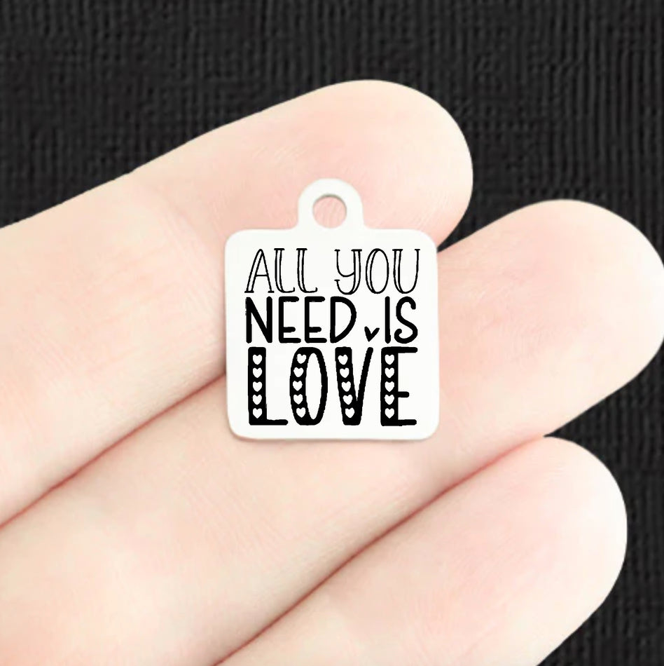 All You Need is Love Stainless Steel Charms - BFS013-8393
