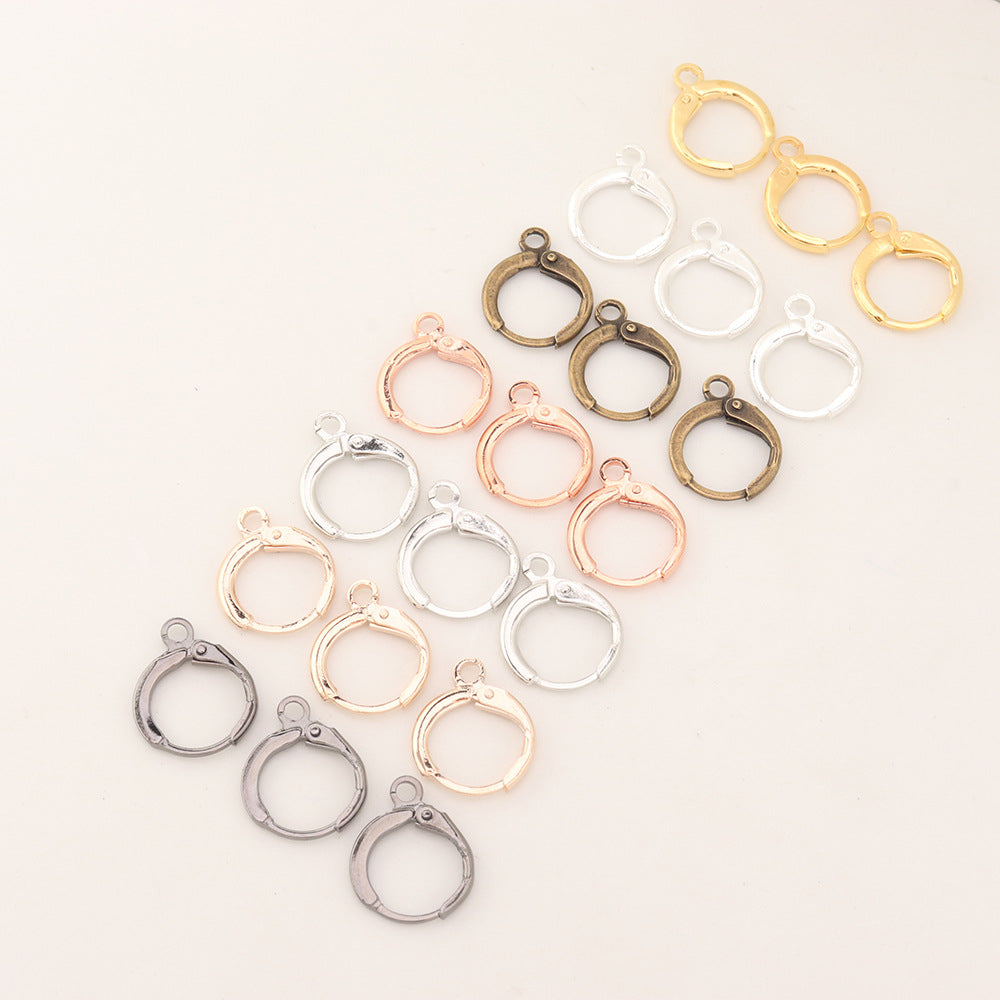 Boucles d'oreilles créoles en acier inoxydable - Fermoir arrière 40 mm - 2 pièces 1 paire - Z105