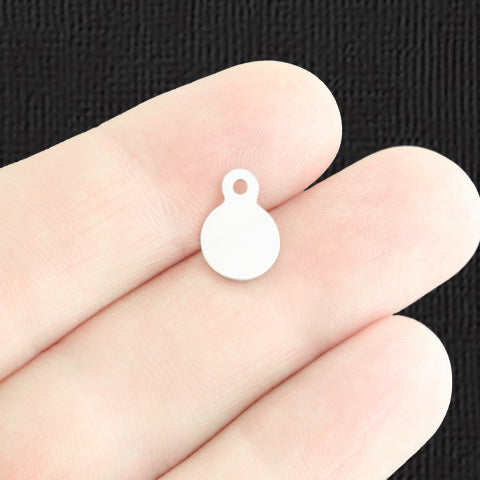 Alphabet Set Stainless Steel Engraved Charms - Full Set A-Z - Choose Your Shape, Tone, Font & Quantity - AP002