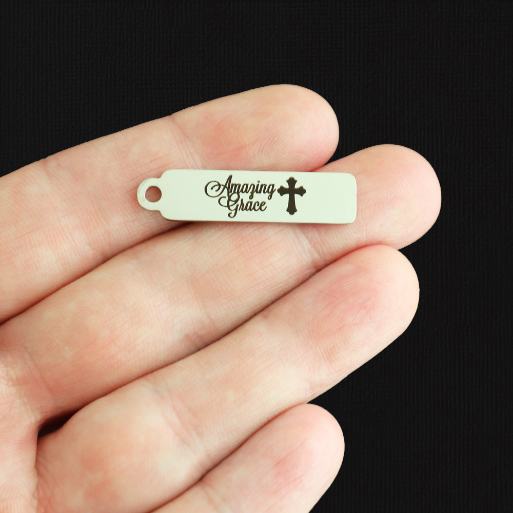 Amazing Grace Stainless Steel Charms - BFS015-7976