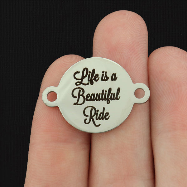 Life is a Beautiful Ride Stainless Steel Charms - BFS027-1588