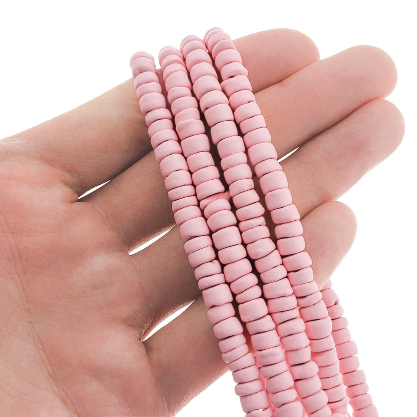 Barrel Coconut Beads - 6mm - 1 Strand 126 Beads - Choose Your Color!