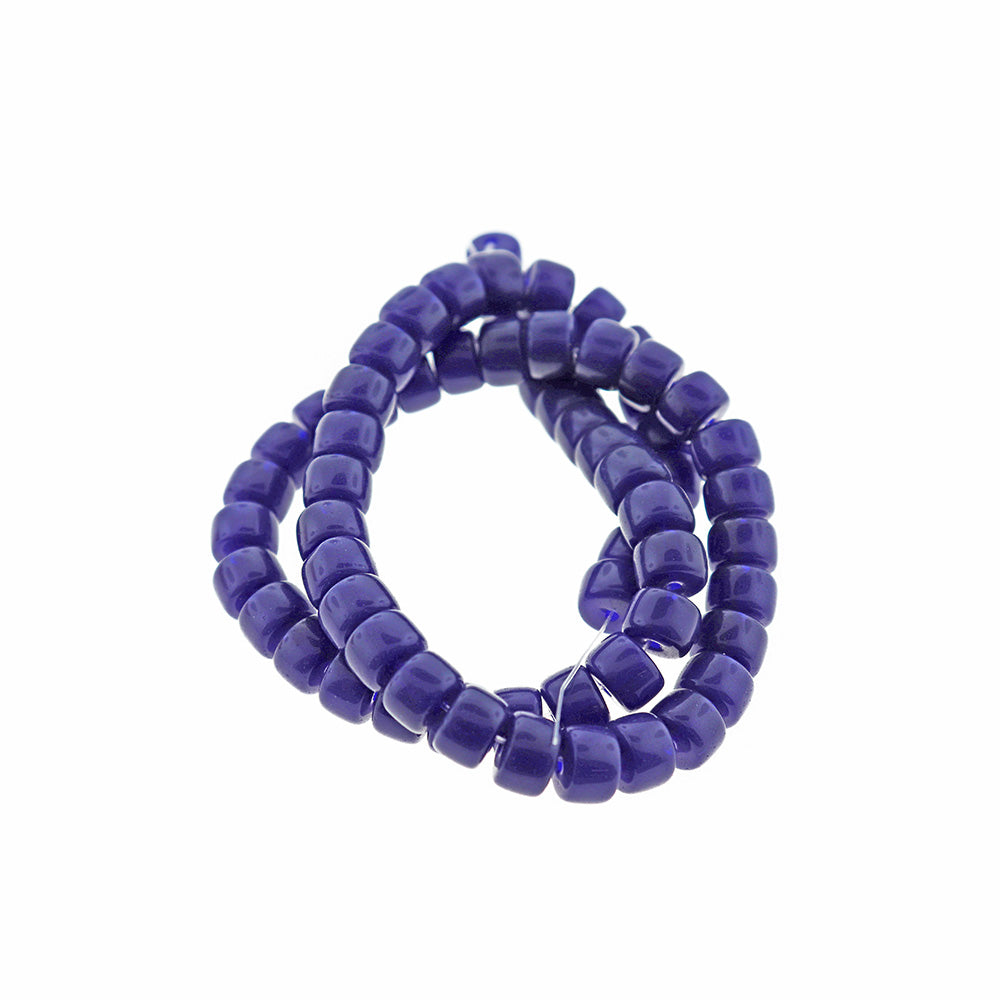 Barrel Glass Beads 8mm x 5mm - Choose Your Color - Column Beads - 1 Strand 69 Beads