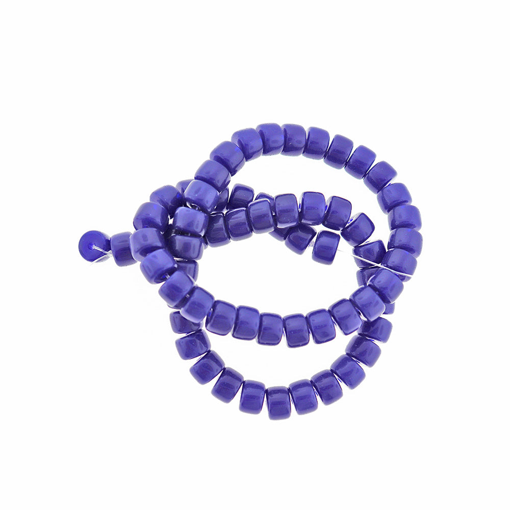 Barrel Glass Beads 8mm x 5mm - Choose Your Color - Column Beads - 1 Strand 69 Beads