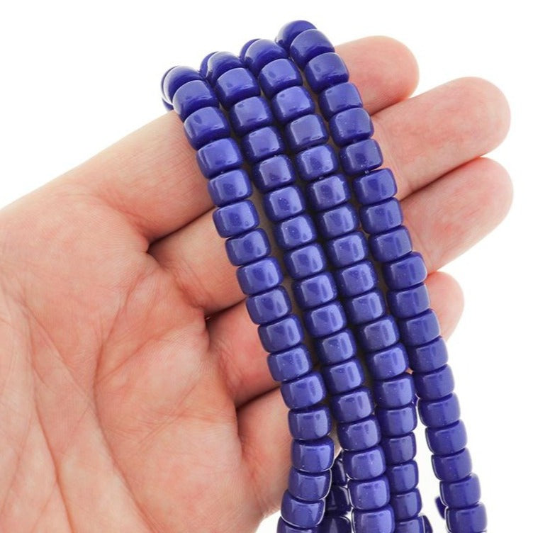 Barrel Glass Beads 8mm x 5mm - Choose Your Color - Column Beads - 1 Strand 69 Beads