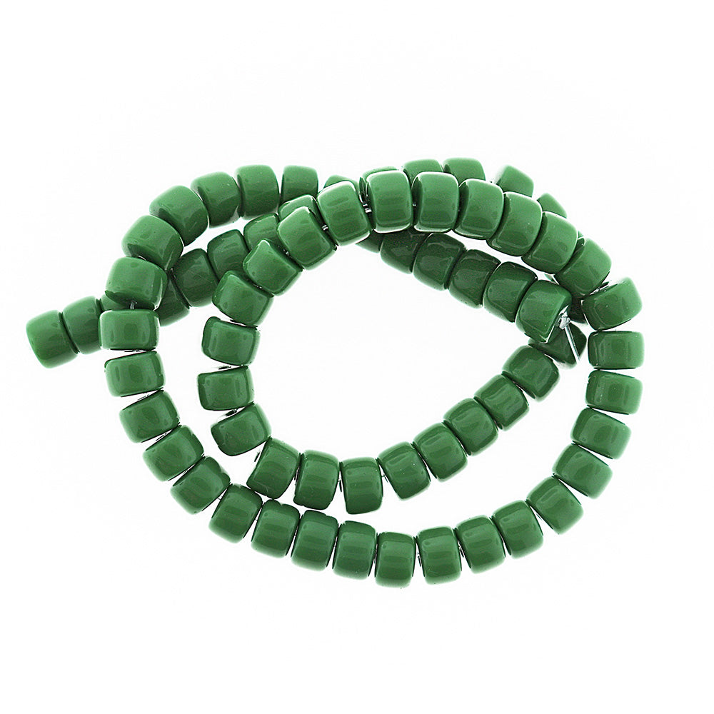 Barrel Glass Beads 8mm x 5mm - Choose Your Color - Column Beads - 1 Strand 69 Beads