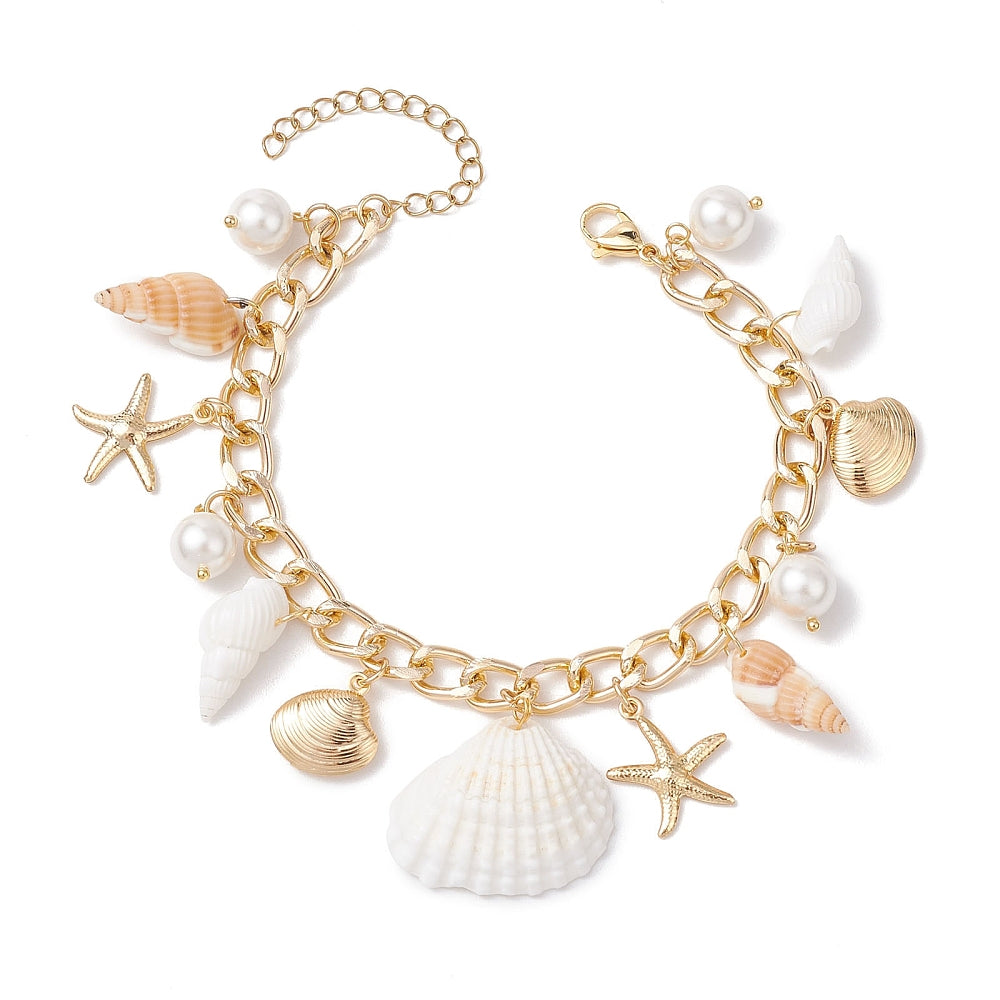 Beach Themed Finished Bracelet - Stainless Steel - Choose Your Tone!