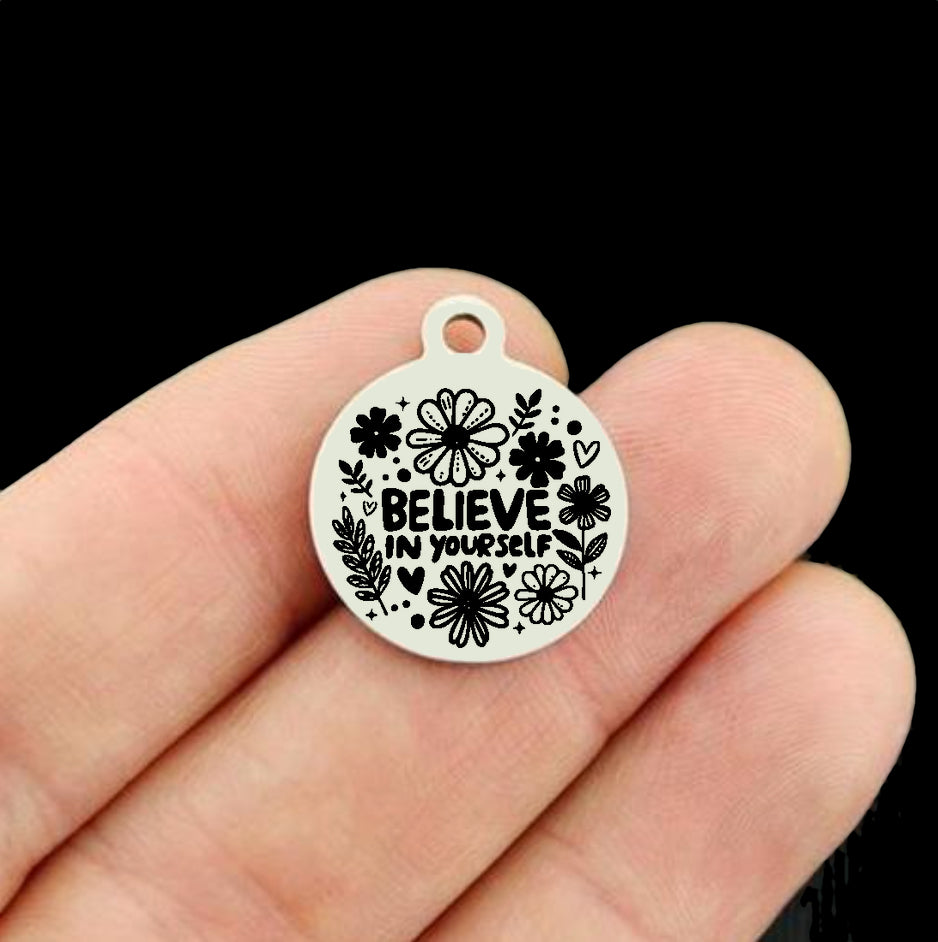 Believe in Yourself Stainless Steel Charms - BFS001-8446