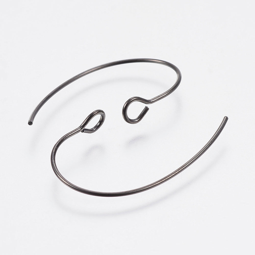 4 Stainless Steel Round Marquise Earring Hooks - Choose Your Tone!